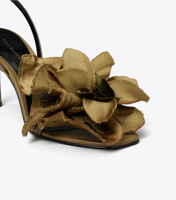 Sandalen mit Blumenabsatz Sandalen mit Blumenabsatz