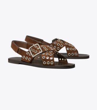 Sandalen mit gekreuzten Riemen