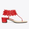 Sandalen mit Perlenverzierung und Absatz Sandalen mit Perlenverzierung und Absatz