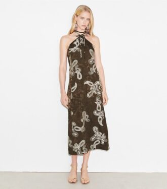 Satin-Halterkleid