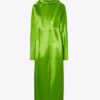 Satin-Kleid mit hohem Kragen Satin-Kleid mit hohem Kragen