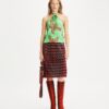 Satin-Oberteil mit Paisley-Knoten Satin-Oberteil mit Paisley-Knoten