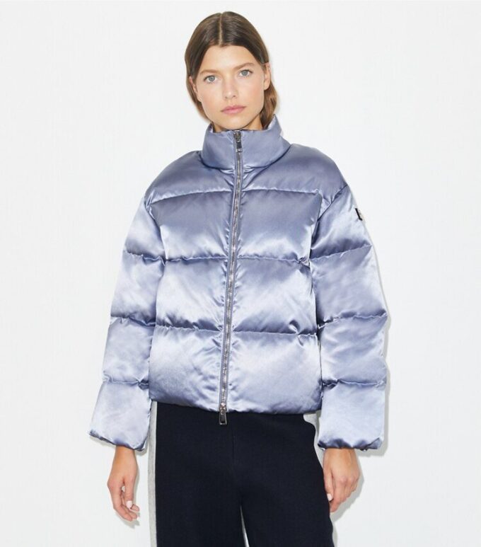 Satin-Viskose-Daunenjacke Satin-Viskose-Daunenjacke