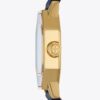 Sawyer Octagonal Uhr, marineblaues Leder/goldfarbener Edelstahl, 28 x 32 mm Sawyer Octagonal Uhr, marineblaues Leder/goldfarbener Edelstahl, 28 x 32 mm