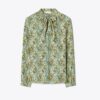 Seidenbluse mit Schleife Seidenbluse mit Schleife