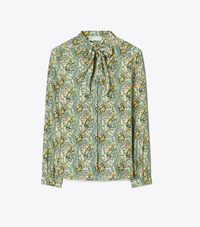 Seidenbluse mit Schleife Seidenbluse mit Schleife