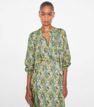 Seidenbluse mit Schleife