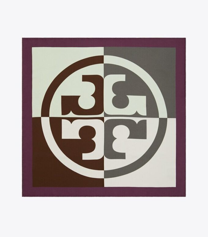 Seidenhalstuch mit Colorblock-Logo Seidenhalstuch mit Colorblock-Logo