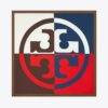 Seidentuch mit Colorblock-Logo Seidentuch mit Colorblock-Logo