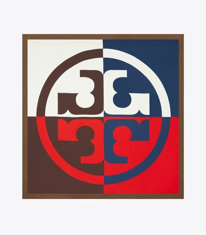 Seidentuch mit Colorblock-Logo Seidentuch mit Colorblock-Logo