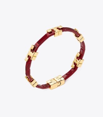 Serif-T Stapelbares Armband mit Krokodilprägung Serif-T Stapelbares Armband mit Krokodilprägung