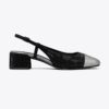Slingback mit Kappe und Pavé-Verzierung Slingback mit Kappe und Pavé-Verzierung