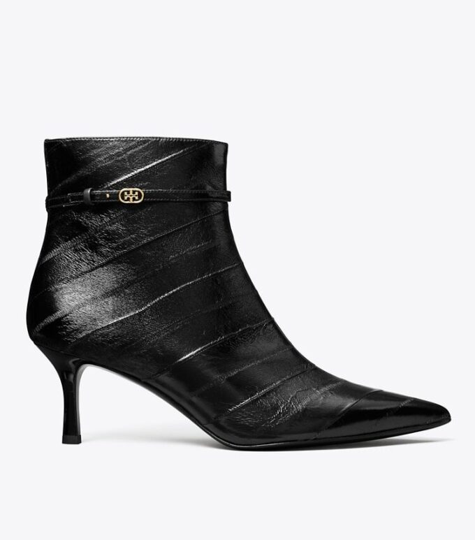 Stiefelette mit Absatz und Double T-Schnalle Stiefelette mit Absatz und Double T-Schnalle