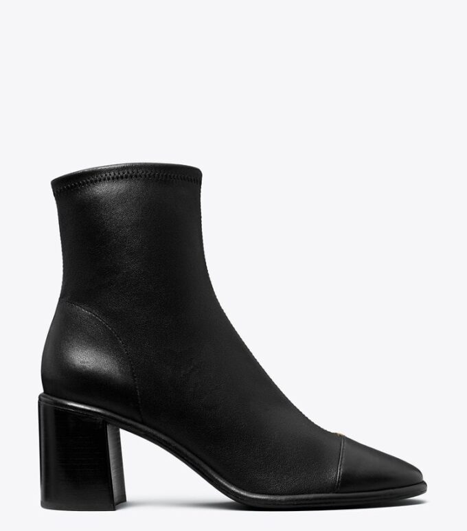 Stiefelette mit Kappe und Absatz Stiefelette mit Kappe und Absatz