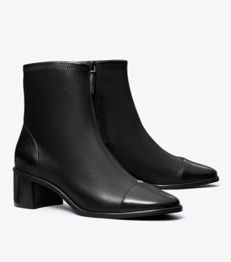 Stiefelette mit Kappe und niedrigem Absatz