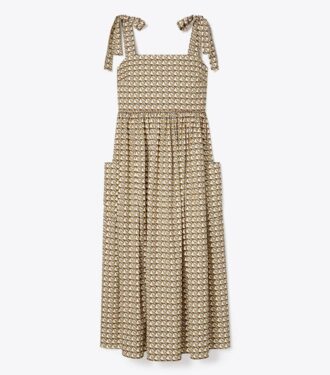 Strandkleid mit gebundenen Trägern Strandkleid mit gebundenen Trägern