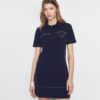 Stretch-Polokleid mit Zierstichen Stretch-Polokleid mit Zierstichen