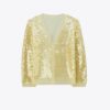 Strickjacke mit Paillettenfront