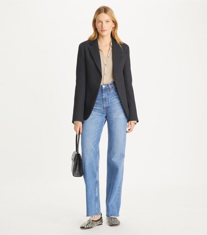 Strukturierter Crêpe-Blazer