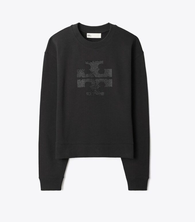 Sweatshirt mit Kristall-Logo Sweatshirt mit Kristall-Logo