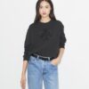 Sweatshirt mit Kristall-Logo Sweatshirt mit Kristall-Logo