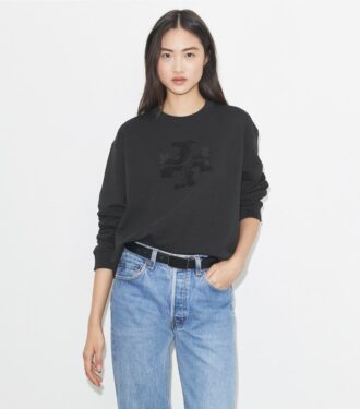 Sweatshirt mit Kristall-Logo