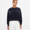 T Logo Velours-Pullover mit Rundhalsausschnitt T Logo Velours-Pullover mit Rundhalsausschnitt