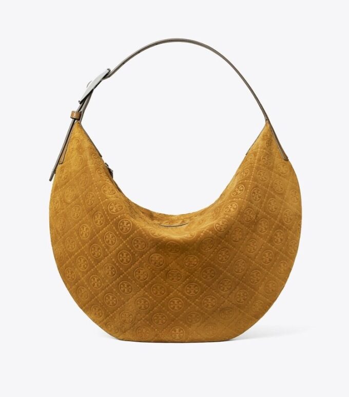 T Monogram Ballon-Tasche aus Wildleder T Monogram Ballon-Tasche aus Wildleder