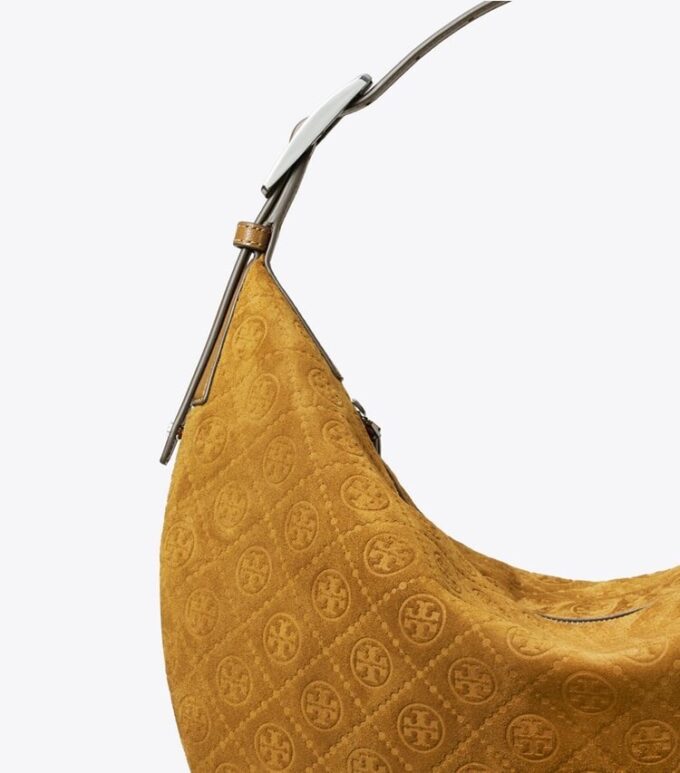 T Monogram Ballon-Tasche aus Wildleder T Monogram Ballon-Tasche aus Wildleder