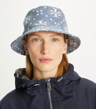 T Monogram-Bucket-Hat mit kurzer Krempe