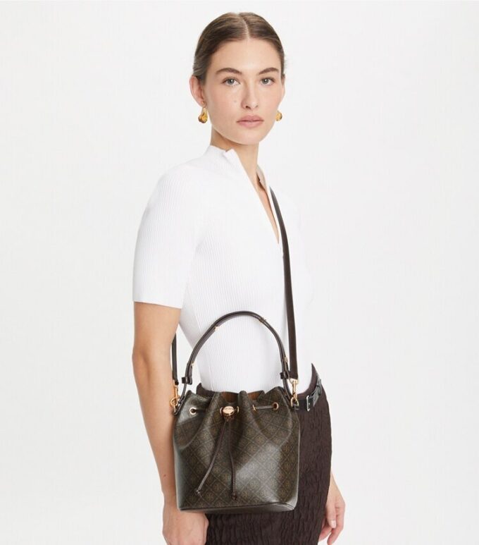 T Monogram Coated Canvas Bucket Bag T Monogram Coated Canvas Bucket Bag