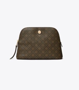 T Monogram Coated Canvas Dome Kosmetiktasche