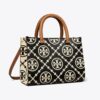T Monogram Contrast Embossed Top-Handle Tote T Monogram Contrast Embossed Top-Handle Tote
