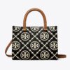 T Monogram Contrast Embossed Top-Handle Tote T Monogram Contrast Embossed Top-Handle Tote