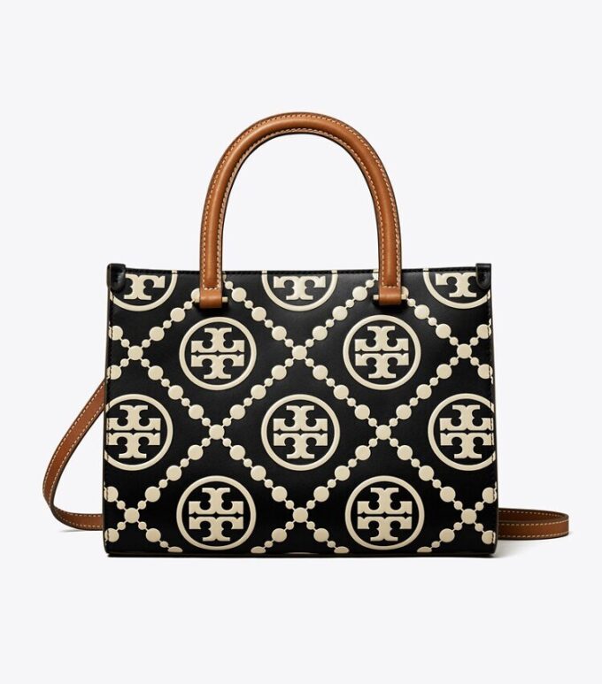 T Monogram Contrast Embossed Top-Handle Tote T Monogram Contrast Embossed Top-Handle Tote