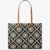 T Monogram Contrast Embossed Tote T Monogram Contrast Embossed Tote