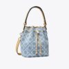 T Monogram Denim Mini-Beuteltasche T Monogram Denim Mini-Beuteltasche