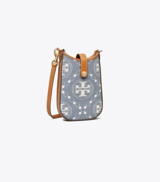 T Monogram Denim Phone Crossbody
