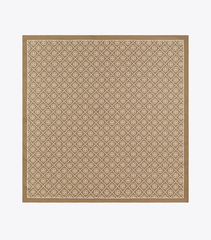 T Monogram doppelseitiger Seidenschal T Monogram doppelseitiger Seidenschal