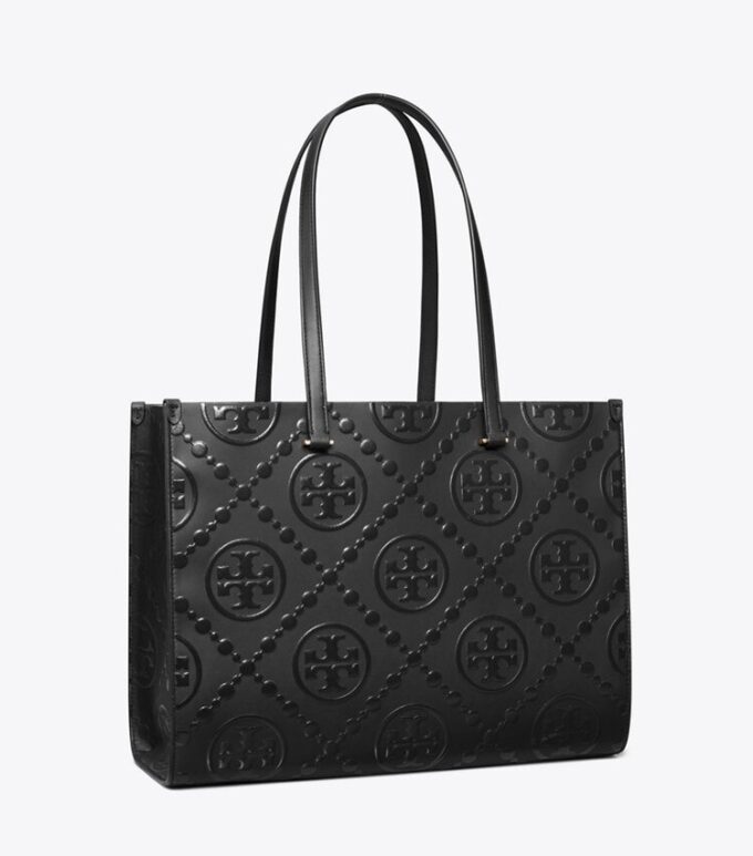 T Monogram Embossed Tote T Monogram Embossed Tote