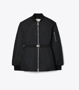 T Monogram Jacquard-Jacke mit Reißverschluss T Monogram Jacquard-Jacke mit Reißverschluss