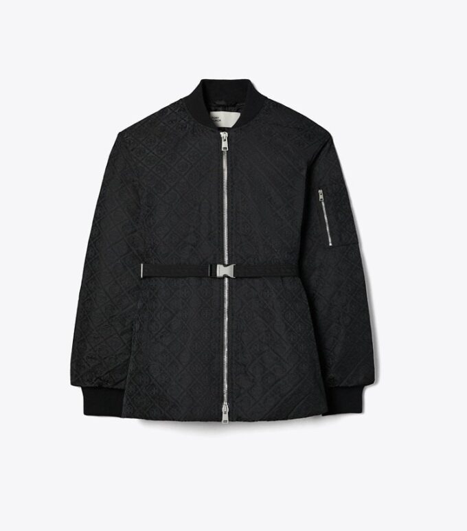 T Monogram Jacquard-Jacke mit Reißverschluss T Monogram Jacquard-Jacke mit Reißverschluss
