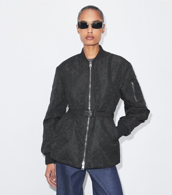 T Monogram Jacquard-Jacke mit Reißverschluss T Monogram Jacquard-Jacke mit Reißverschluss