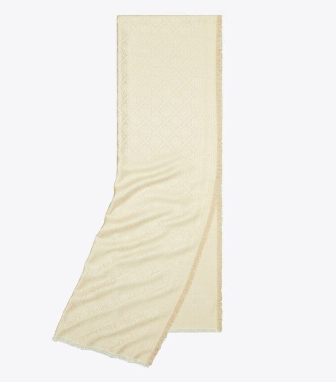 T Monogram Jacquard Oblong Schal T Monogram Jacquard Oblong Schal