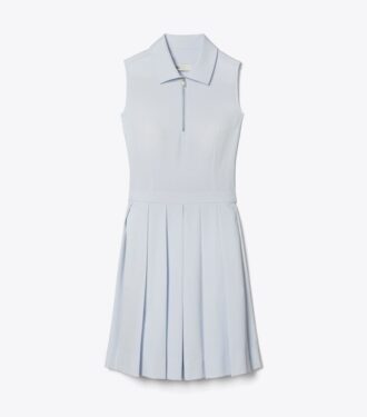 T Monogram Jacquard Plissee-Golfkleid