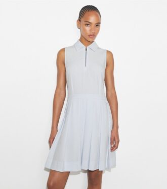 T Monogram Jacquard Plissee-Golfkleid