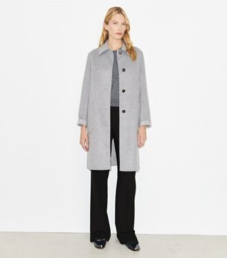 T Monogram Jacquard Wende-Wollmantel