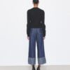 T Monogram Kontrast-Manschetten Straight-Leg-Jeans T Monogram Kontrast-Manschetten Straight-Leg-Jeans