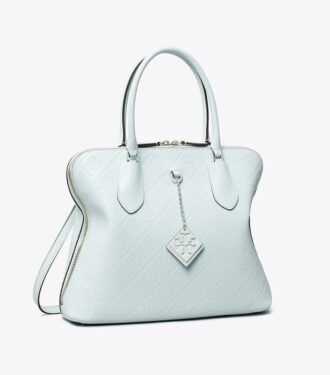 T Monogram Leder-Swing-Satchel