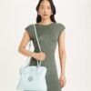 T Monogram Leder-Swing-Satchel T Monogram Leder-Swing-Satchel